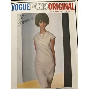 1965 Guy LaRoche Dress Vintage VOGUE Sewing Pattern #1506, Size 10 Cut Complete